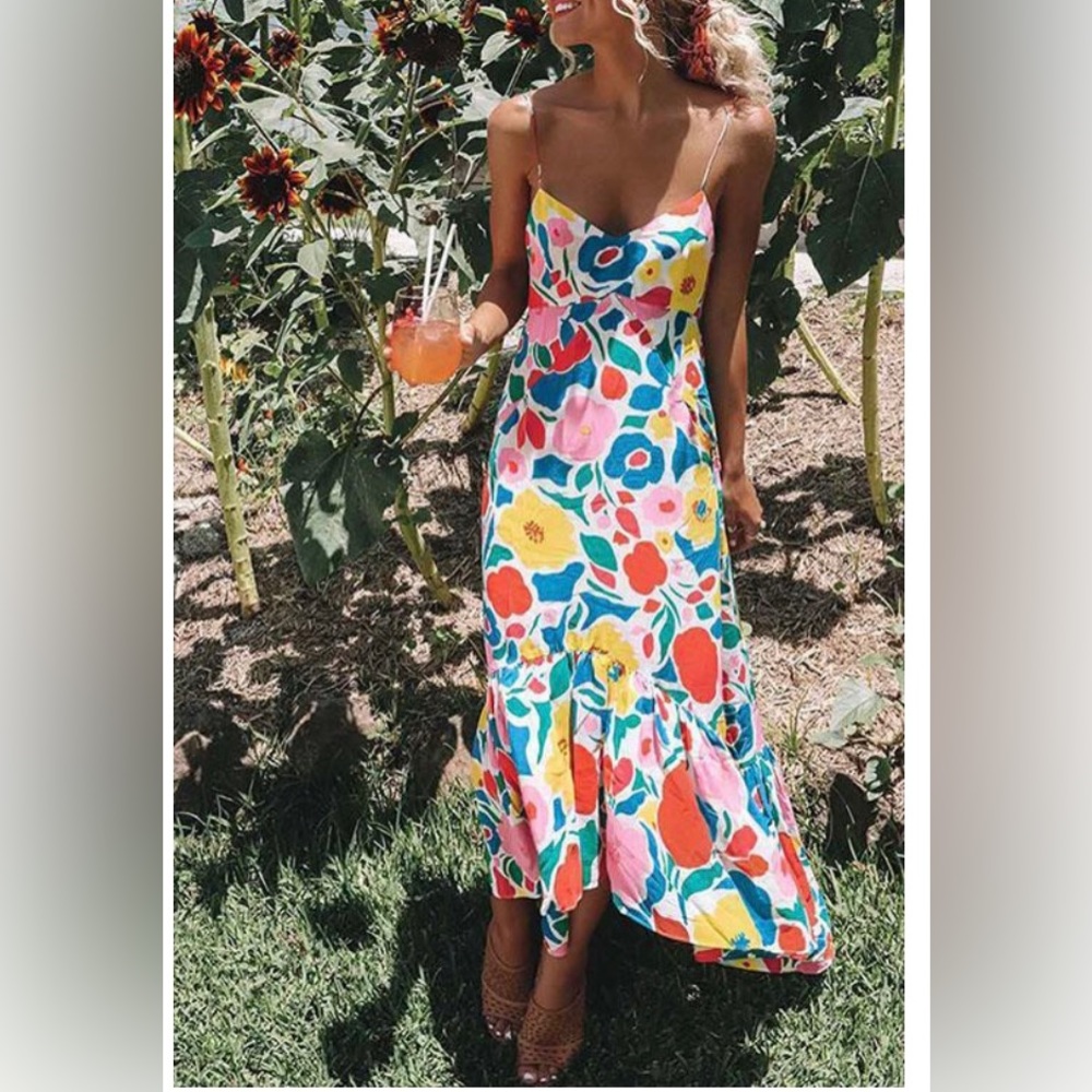 Floral spaghetti strap dress